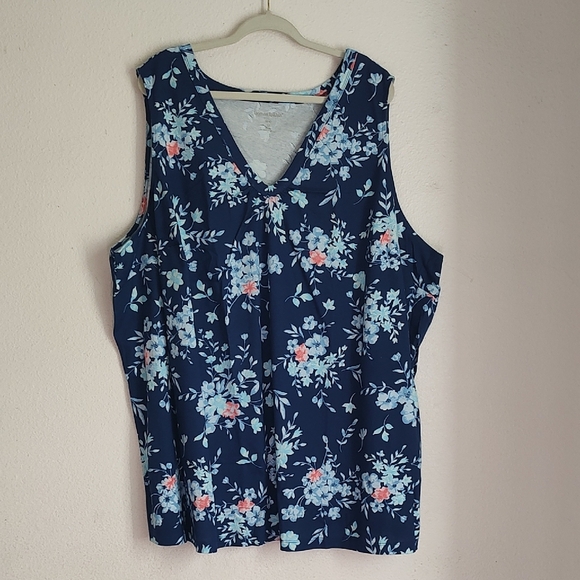 Woman Within Floral Sleeveless Top Size 5X - Picture 1 of 4